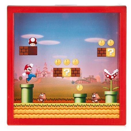 Super Mario Tirelire Marchandise Nintendo Officielle, Tirelire pour Économies, Cadeau pour Fans Mario Bros, 18cm (7")