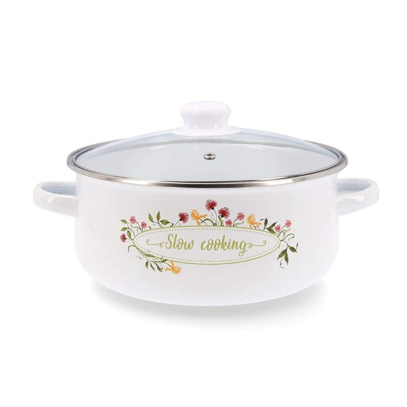 Quid Memory Casserole en acier émaillé 24 cm - 570 cl Blanc