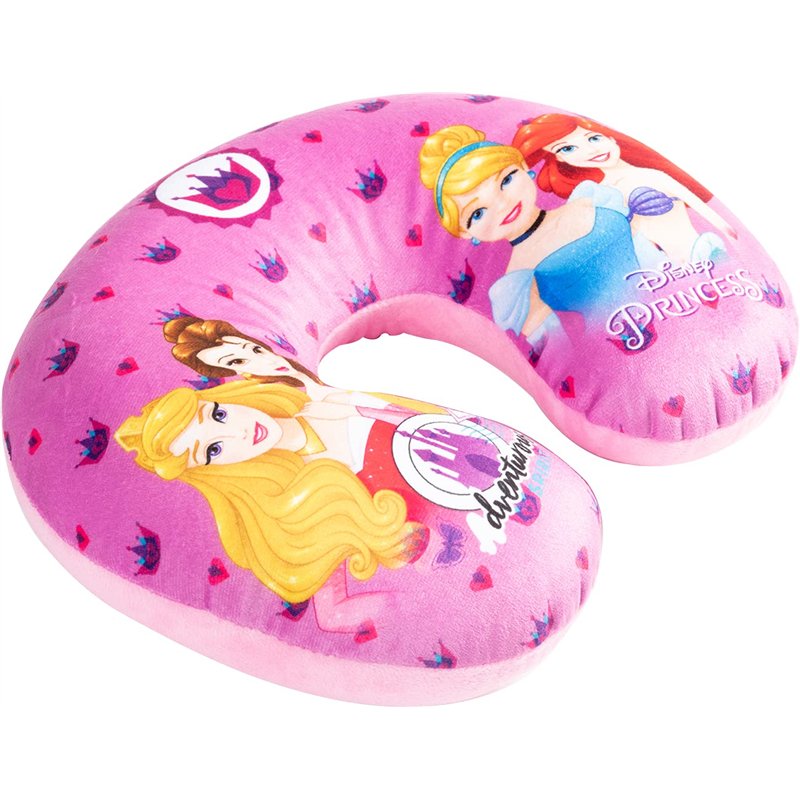 Image secondaire de TataWay - Coussin de Voyage Princesses Disney, Aurora, Belle, Ariel, Cendrillon, Polyester, Remplissage Perles, Rose, Taille uni