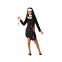 Atosa-65865 Déguisement Religieuse Ensanglanté, Femme, 65865, Noir, 5-6 Ans