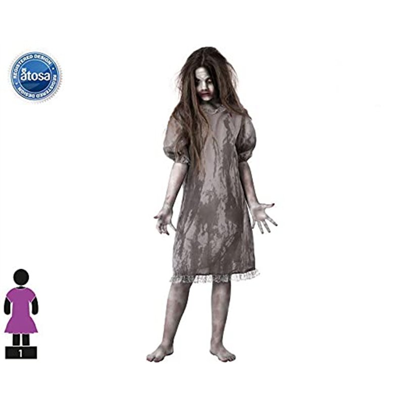 Image secondaire de Atosa-65849 Halloween Déguisement Fille Morte, Femme, 65849, Blanc, 5-6 Ans