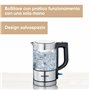 SEVERIN Bouilloire en Verre 0,5L, 1 100 W, sans BPA, Filtre Anticalcaire Amovible, Ouverture à une main, Socle 360°, WK 3472, Ac