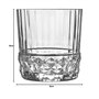 Bormioli Rocco 6X Clear 370ml America '20s Verres de Whisky' 20s - Vintage Art Deco Scoch Whisky Tumblers