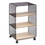 etagere metal / bois 3 cases, noir
