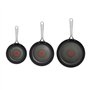 Tefal Jamie Olivers Cook's Direct Inox Lot de 3 poêles 20/24/28 cm, Induction, Revêtement antiadhésif, Indicateur de cuisson, Po