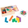 Small Foot 11729 Jeu éducatif Puzzle en Bois hexagone, Puzzle de Forme en Bois, de la Reconnaissance des Couleurs et des Formes,