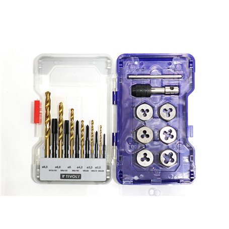 Tivoly 11900970015 Mallette Tarauds et Filière 19pcs MTF19 RANGER SET