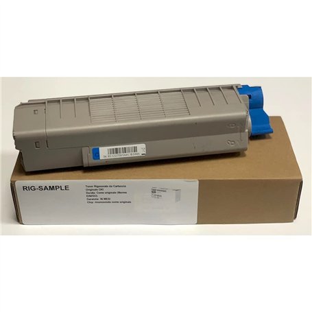 Toner OKI 43324423 pour C5800 C5900 C5550mfp - Cyan - 5.000 Pages - Régénéré Made in Italy