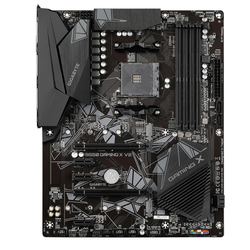 Image secondaire de GIGABYTE B550 Gaming X V2 Carte mère - Processeurs AMD Ryzen 5000, VRM 10+3 phases, jusqu'à 4733 MHz DDR4, 1xPCIe 4.0 + 1xPCIe 3