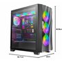 Boîtier Moyen Tour ATX Dark Fleet DF700 Flux RGB avec Panneau Vitré, Noir