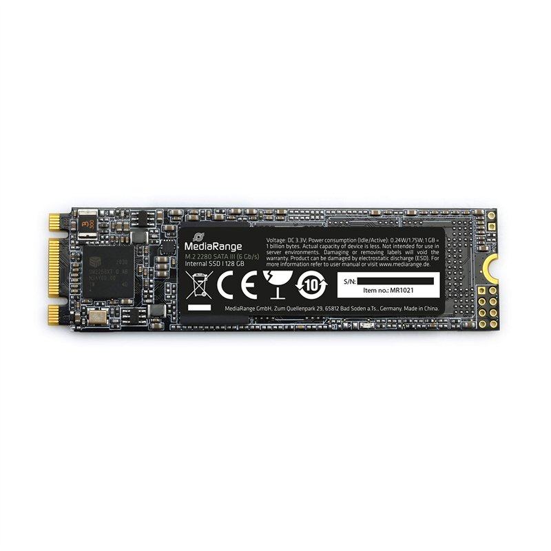 MediaRange MR1021 Disque SSD M.2 128 Go Série ATA III 3D TLC NAND