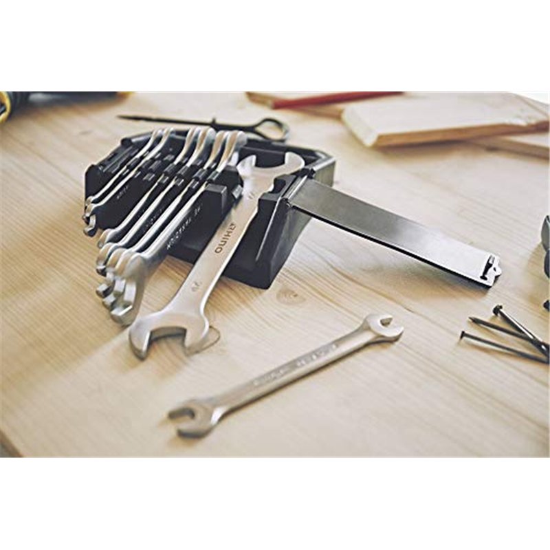 Image secondaire de RHINO - Clé à fourches, Clé Plate, clé de Serrage à fourches - Diamètre 8 x 9 mm - Fabriqué en Acier (Chrome Vanadium) - Haute q