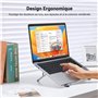 UGREEN Support Ordinateur Portable Aluminium Ventilé 8 à 17,3 Pouces Laptop Stand Réglable en Hauteur sur 5 Niveaux Porte Pliabl
