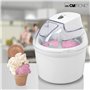 Machine à glace Clatronic ICM 3764 pour crème glacée/sorbet/yaourt glacé/slush, pour la maison, entrepôt frigorifique, ouverture