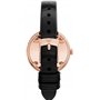 Emporio Armani Montre pour femmes, mouvement à deux aiguilles, boîtier en acier inoxydable or rose de 30 mm avec bracelet en cui