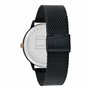 Tommy Hilfiger Montre Analogique à Quartz pour Homme avec Bracelet Milanais en Acier Inoxydable Noir - 1791845