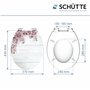Schütte Siège WC FLOWERS AND WOOD High Gloss avec noyau en bois MDF, couvercle de WC brillant avec abaissement automatique Motif
