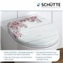 SCHÜTTE Flowers&Wood 82197, Abattant WC en Duroplast avec système d'abaissement Automatique, Compatible avec la majorité des cuv