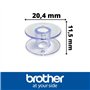 Lot de 20 bobines pour machines à coudre Brother XL, SP, Innovis, Série A et bien d'autres (20,4 x 11,5 mm)