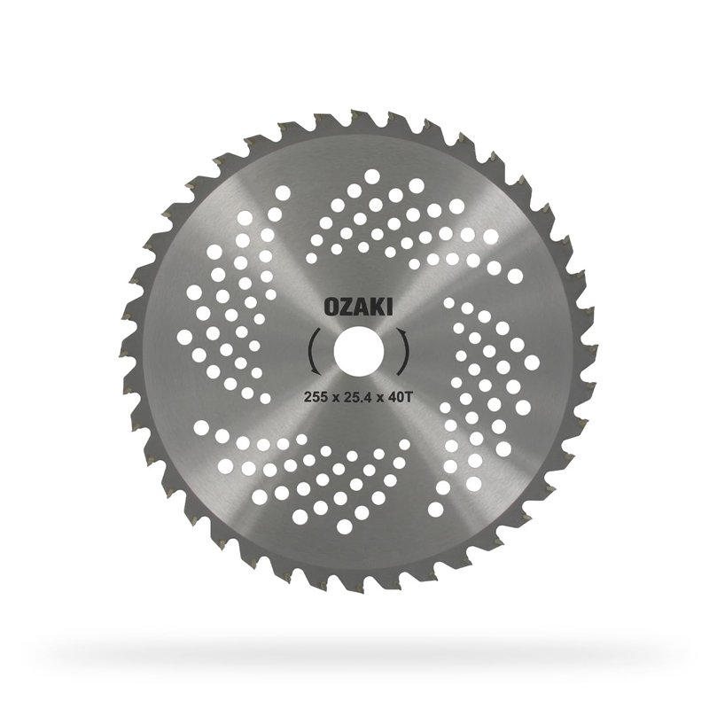 GREENSTAR - Lame 40 Dents Pour Débrousailleuse - Dents à Pointe Carbure - Largeur de Coupe : 255 mm - Epaisseur 1,3 mm - Alésage