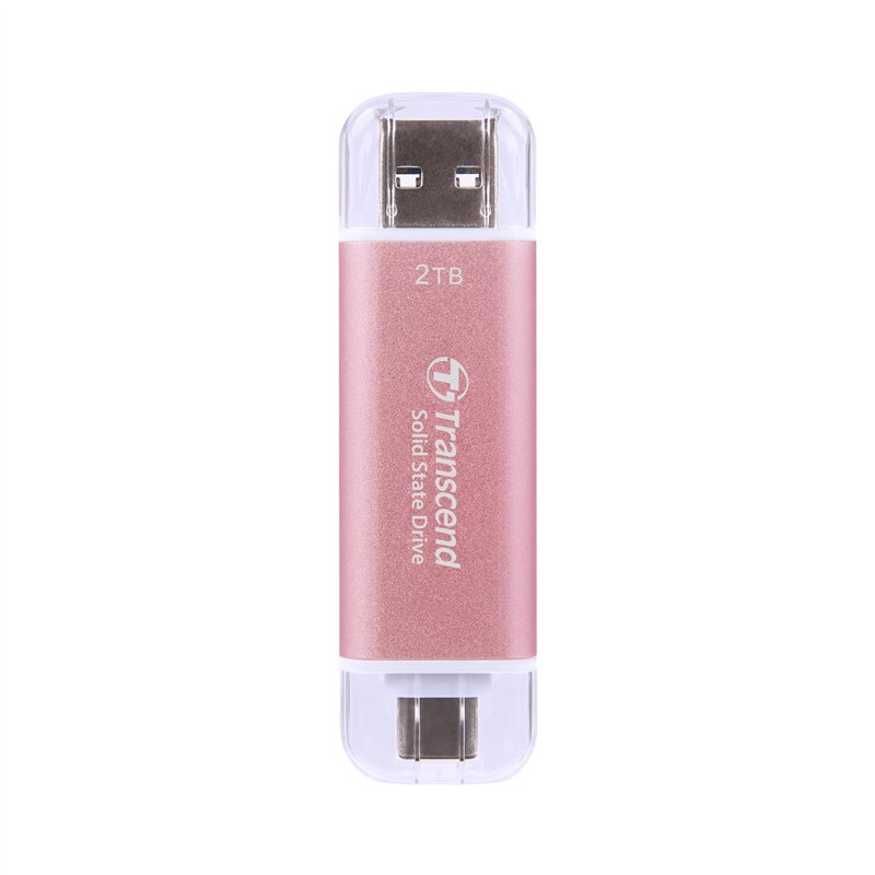 Transcend SSD Portable ESD310P 2TO, 10 Gbit/s, Type-A/Type-C Compatible avec PS4/PS5 – TS2TESD310P