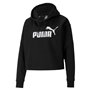 Puma Ess Cropped Logo Hoo Sweat-Shirt pour Femme, Femme, Maillot de survêtement, 586869-01, Puma Noir, S