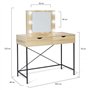 IDMarket - Coiffeuse Louisa Design Industriel avec Miroir LED