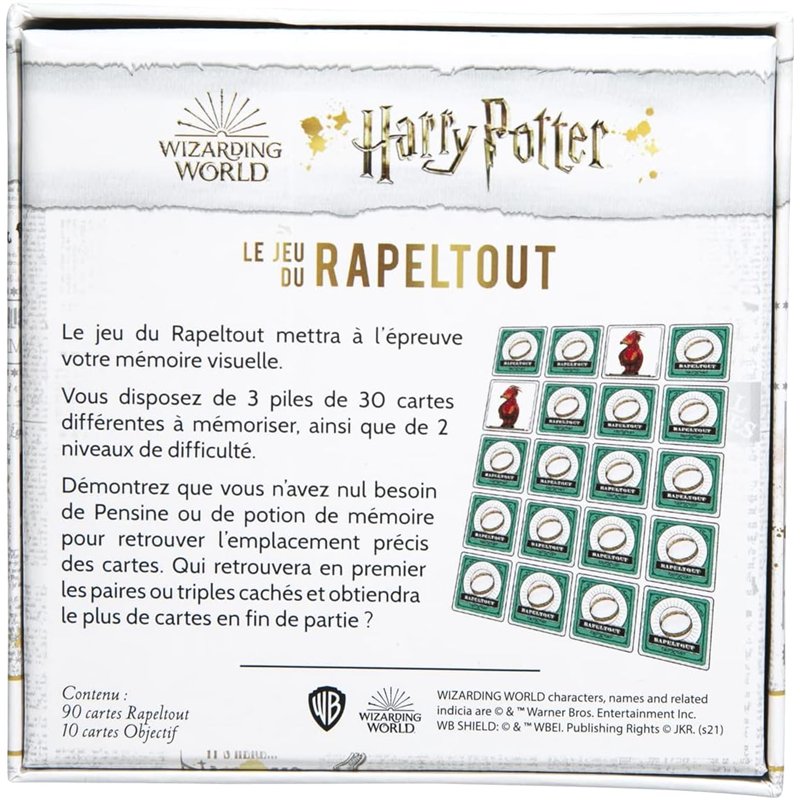 Image secondaire de TOPI GAMES - Harry Potter - Le Rapeltout - Jeu de société - Jeu de Cartes - Famille - A partir de 7 ans - 2 à 8 joueurs - HP-RT-