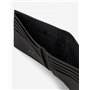 Armani Exchange A|X Portefeuille en Cuir Saffiano avec Logo Noir