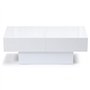 IDMarket - Table Basse coulissante rectangulaire Marta Bois Blanc