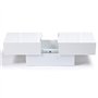 IDMarket - Table Basse coulissante rectangulaire Marta Bois Blanc