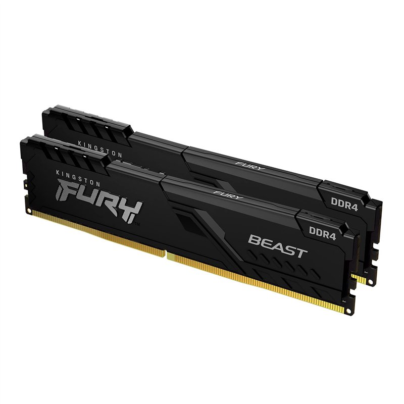 Kingston FURY Beast 32GB (2x16GB) 3200MHz DDR4 CL16 Mémoire Kit pour PC Kit de 2 KF432C16BB1K2/32
