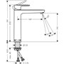 hansgrohe Vernis Blend Mitigeur de lavabo 190 sans tirette ni vidage, chromé, 71582000