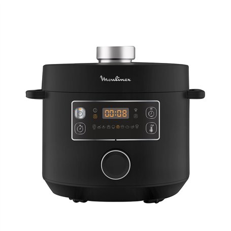 Moulinex Epic Turbo Cuisine CE7548 Autocuiseur électrique 1090 W 10 programmes automatiques panier vapeur, Métal, Noir