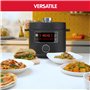 Moulinex Epic Turbo Cuisine CE7548 Autocuiseur électrique 1090 W 10 programmes automatiques panier vapeur, Métal, Noir