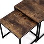 IDMarket - Lot de 2 Tables Basses gigognes Dayton 40/45 Effet Vieilli Design Industriel