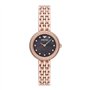 Emporio Armani Montre pour femmes, mouvement à deux aiguilles, boîtier en acier inoxydable or rose de 30 mm avec bracelet en aci