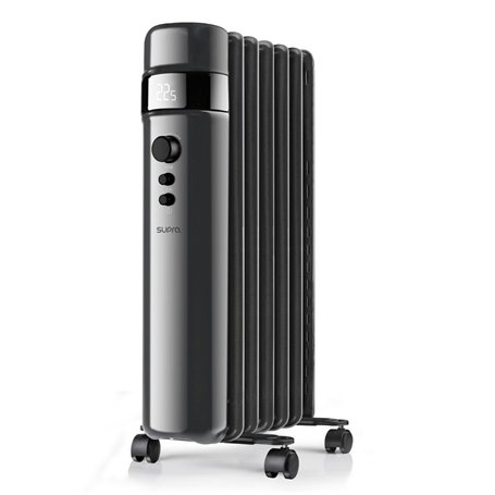 SUPRA OREA 2000 Radiateur à huile 2000 W, chauffage électrique, affichage numérique, température réglable, minuteur, jusqu'à 30