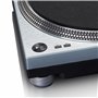Lenco L-3809 Platine Vinyle - Platine DJ Direct Drive - USB - Préampli - 33 et 45 RPM - MMC - RCA - Sortie Ligne - Bleu Métallis