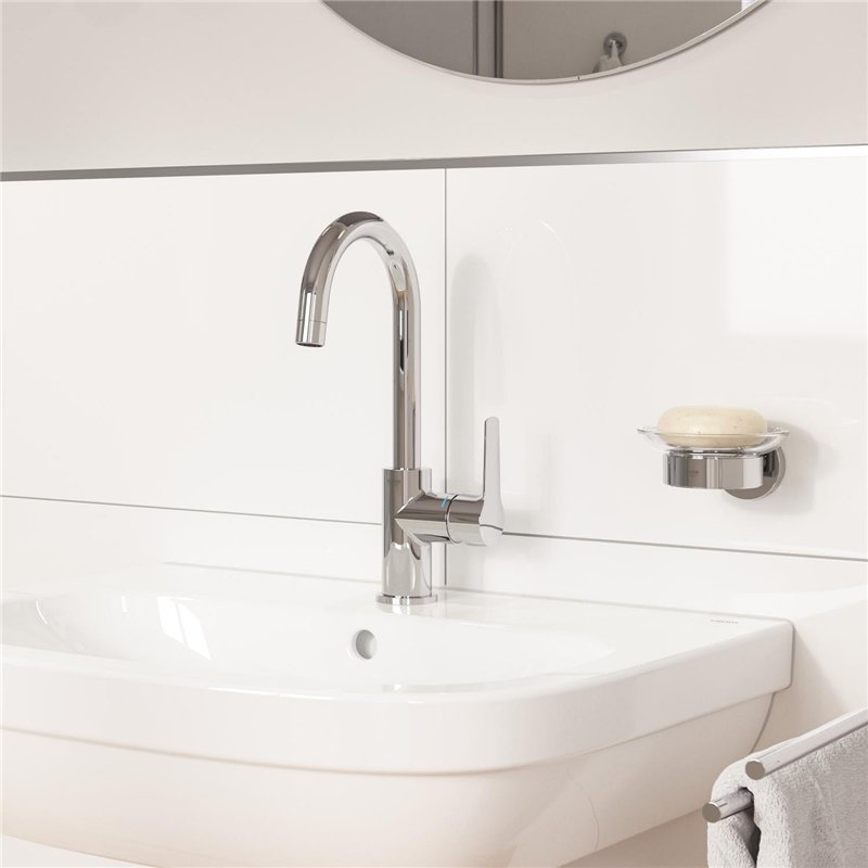 Image secondaire de GROHE QUICKFIX Start Mitigeur monocommande lavabo de salle de bains, Mitigeur monocommand avec tirette de vidage, mousseur écono