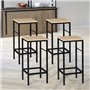 IDMarket - Lot de 4 tabourets de Bar Detroit Design Industriel