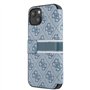 Guess GUBKP13S4GDBL Book Case 4G Stripe Étui de Protection pour iPhone 13 Mini Bleu