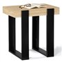 IDMarket - Lot de 2 Tables de Chevet Phoenix Tables d'appoint Bois et Noir