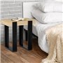 IDMarket - Lot de 2 Tables de Chevet Phoenix Tables d'appoint Bois et Noir