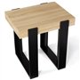 IDMarket - Lot de 2 Tables de Chevet Phoenix Tables d'appoint Bois et Noir