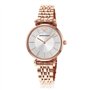 Emporio Armani Montre pour femme, mouvement à deux aiguilles, boîtier en acier inoxydable or rose de 32 mm avec bracelet en acie