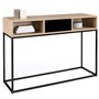 IDMarket - Console 1 tiroir Noir Boston avec rangements Design Industriel