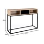 IDMarket - Console 1 tiroir Noir Boston avec rangements Design Industriel