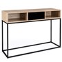 IDMarket - Console 1 tiroir Noir Boston avec rangements Design Industriel