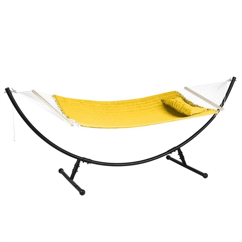 Hespéride - Toile de hamac matelassé Akio Jaune Moutarde